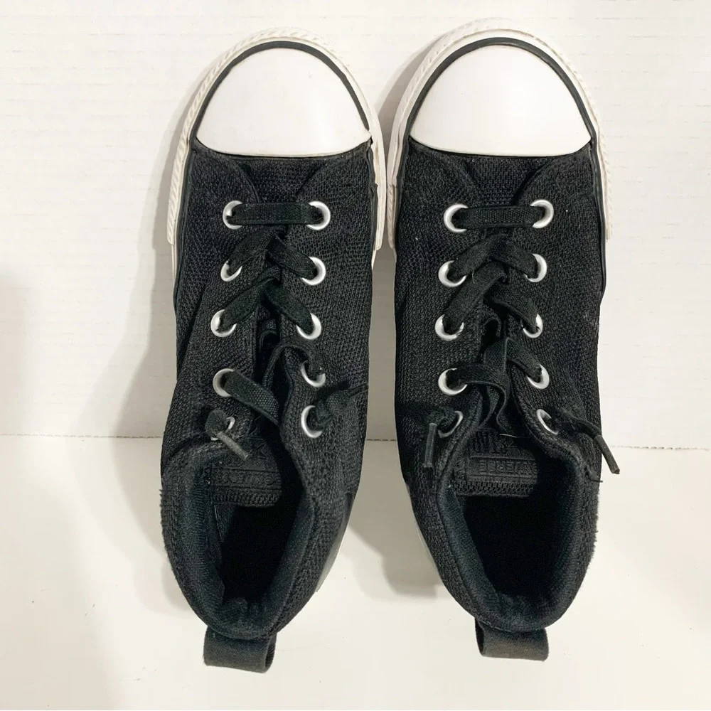 Chuck Taylor All Star Street Mid Lace Up Converse Sneakers Style 658648F Black⬛️